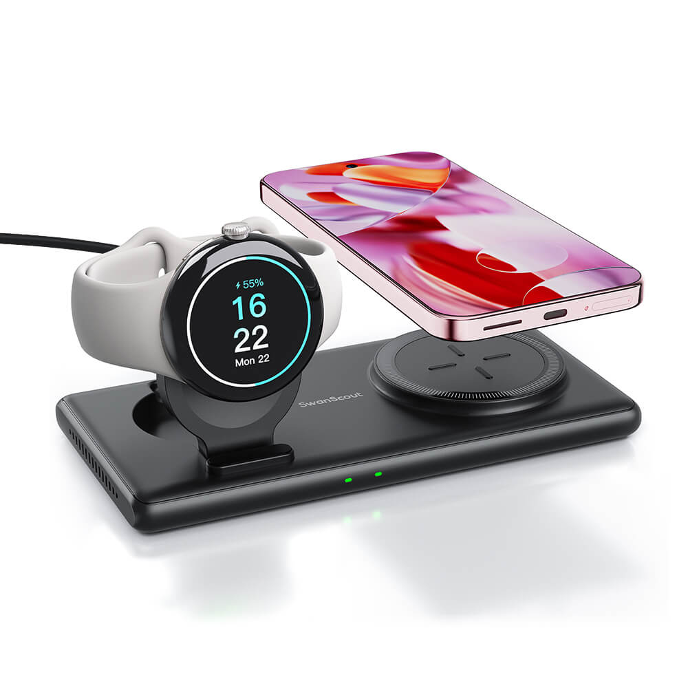 SwanScout 502G - 2 in 1 Wireless Charger for Google