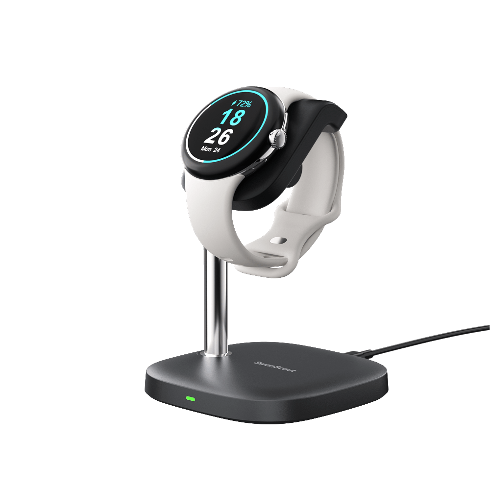 The Pixel Watch 2 charger offers fast and efficient wireless charging for your device, ensuring you're always ready to go.