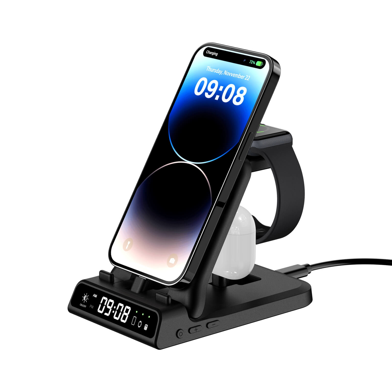 SwanScout 701A | 3 In 1 Fast&Foldable Charging Station for Apple Devices